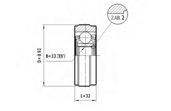 Шарнирный комплект, приводной вал