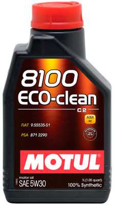 Олива мот 5W30 1L 8100 ECO-CLEAN C2 API SM/CF,ACEA A5/B5/C2 =841511