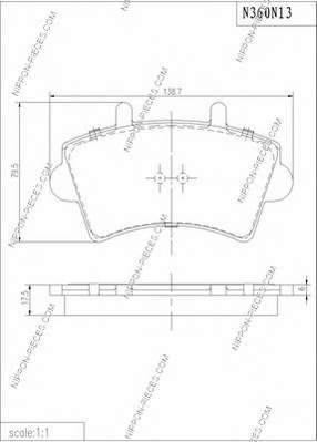 Комплект тормозных колодок, дисковый тормоз
