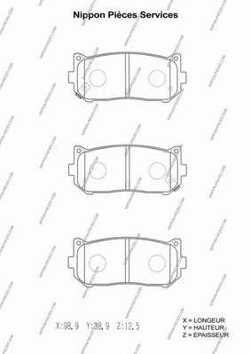 Комплект тормозных колодок, дисковый тормоз