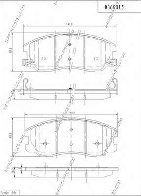 Комплект тормозных колодок, дисковый тормоз