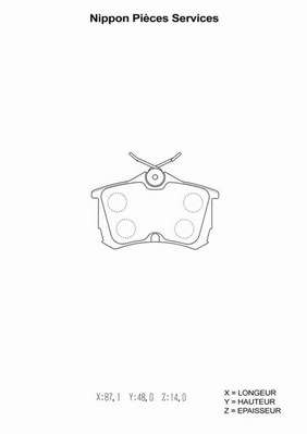 Комплект тормозных колодок, дисковый тормоз