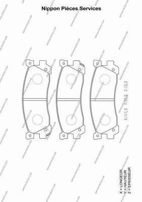 Комплект тормозных колодок, дисковый тормоз