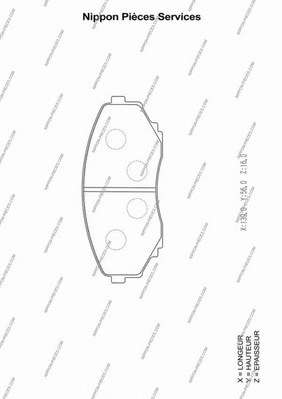 Комплект тормозных колодок, дисковый тормоз