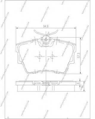 Комплект тормозных колодок, дисковый тормоз