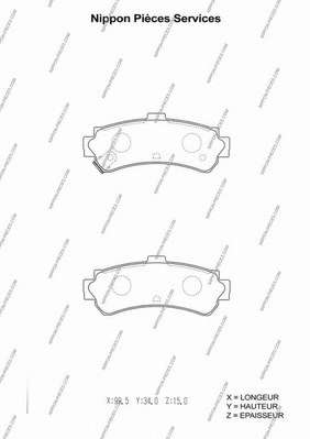 Комплект тормозных колодок, дисковый тормоз