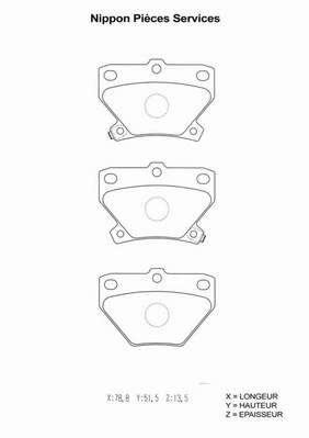 Комплект тормозных колодок, дисковый тормоз