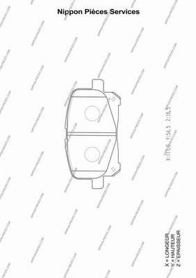 Комплект тормозных колодок, дисковый тормоз