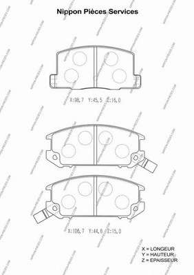 Комплект тормозных колодок, дисковый тормоз