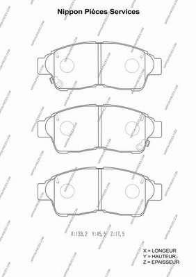 Комплект тормозных колодок, дисковый тормоз