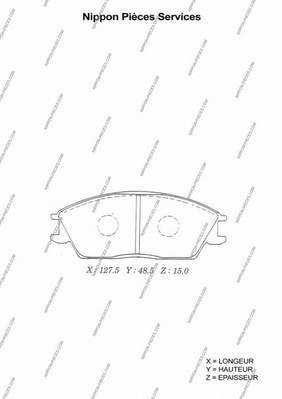 Комплект тормозных колодок, дисковый тормоз