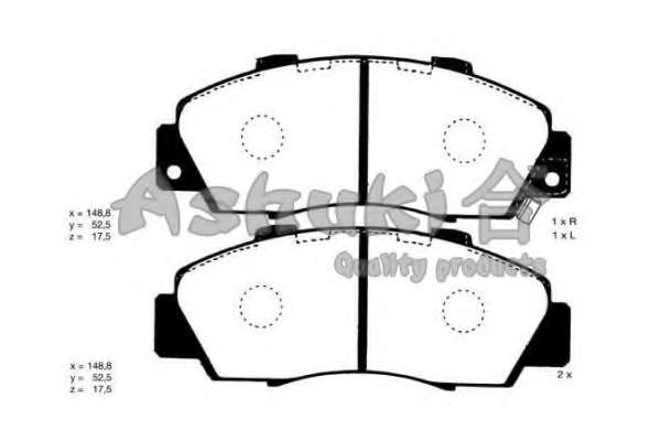 Комплект тормозных колодок, дисковый тормоз