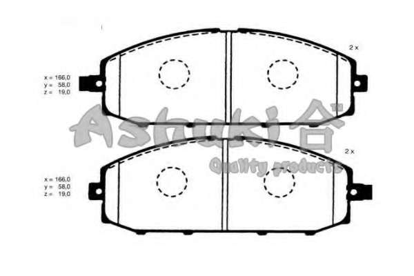 Комплект тормозных колодок, дисковый тормоз