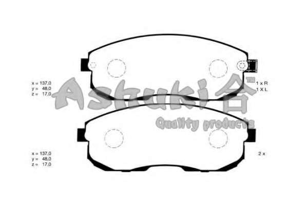 Комплект тормозных колодок, дисковый тормоз