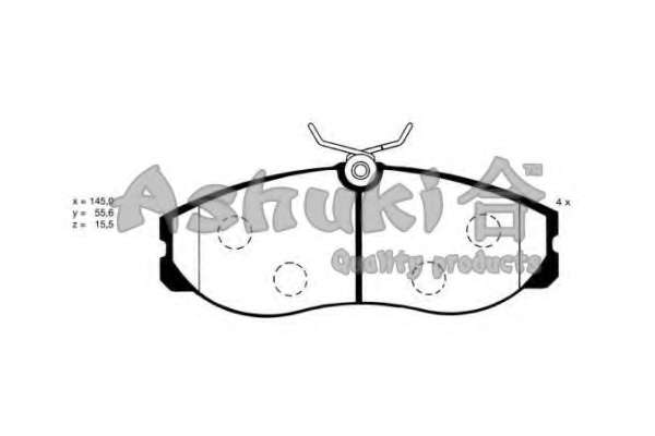 Комплект тормозных колодок, дисковый тормоз
