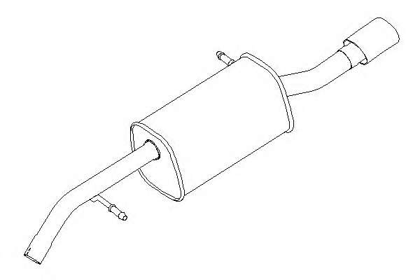 Глушитель выхлопных газов конечный