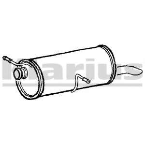 Глушитель выхлопных газов конечный