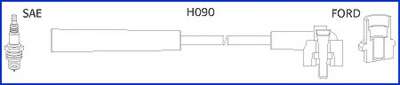 HITACHI FORD комплект високовольтних проводів ESCORT V 1.3 90-95, FIESTA III (GFJ) 1.0 89-95, ORION II (AFF) 1.3 85-90