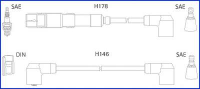HITACHI DB дріт запалювання W124 260 300 M103