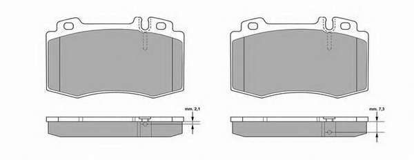 Комплект тормозных колодок, дисковый тормоз