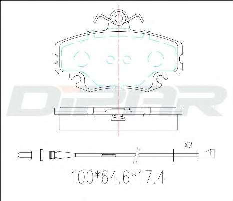 Комплект тормозных колодок, дисковый тормоз