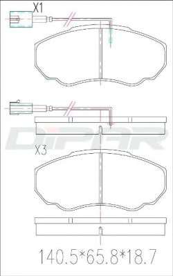 Комплект тормозных колодок, дисковый тормоз