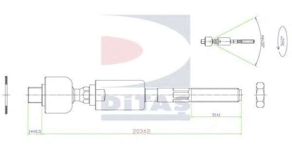 Осевой шарнир, рулевая тяга