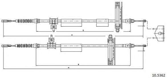 Трос, стояночная тормозная система
