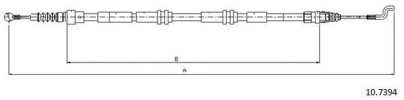 Трос, стояночная тормозная система
