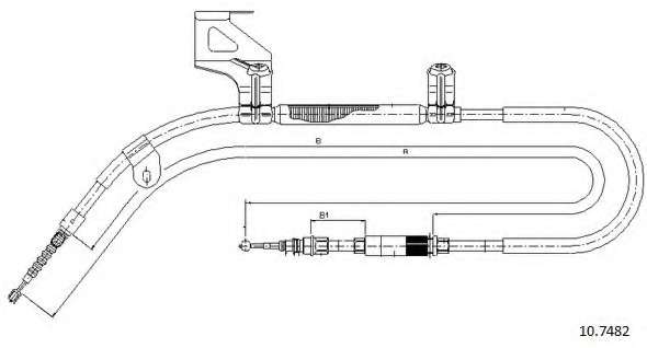Трос, стояночная тормозная система