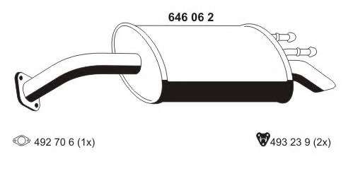 Глушитель выхлопных газов конечный
