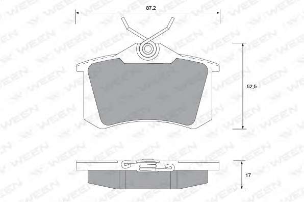 Комплект тормозных колодок, дисковый тормоз