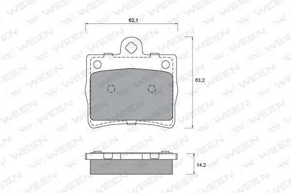 Комплект тормозных колодок, дисковый тормоз