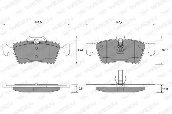 Комплект тормозных колодок, дисковый тормоз