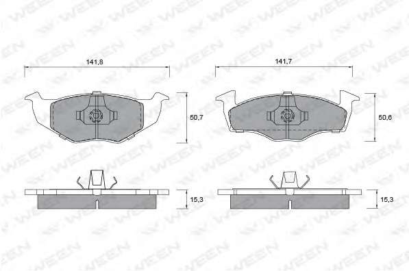 Комплект тормозных колодок, дисковый тормоз