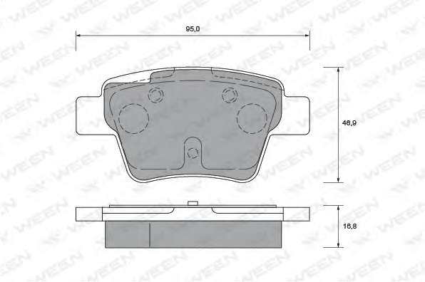 Комплект тормозных колодок, дисковый тормоз