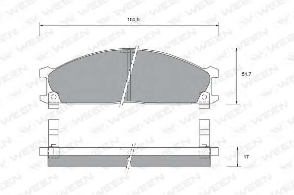 Комплект тормозных колодок, дисковый тормоз
