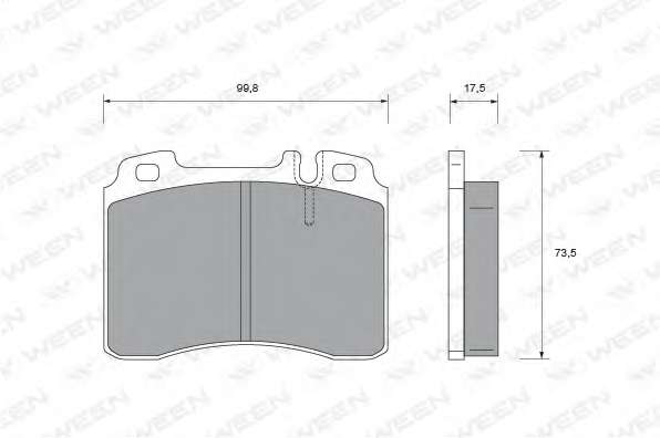 Комплект тормозных колодок, дисковый тормоз