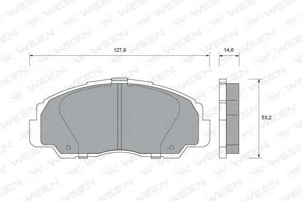 Комплект тормозных колодок, дисковый тормоз