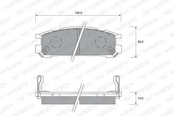 Комплект тормозных колодок, дисковый тормоз