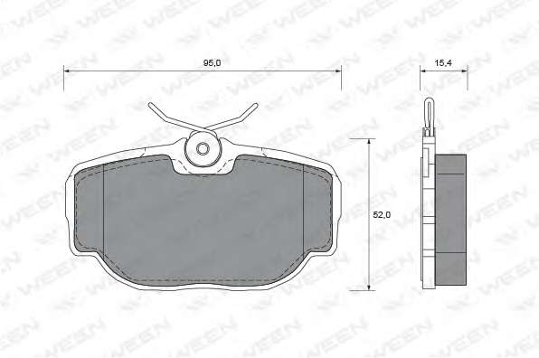 Комплект тормозных колодок, дисковый тормоз