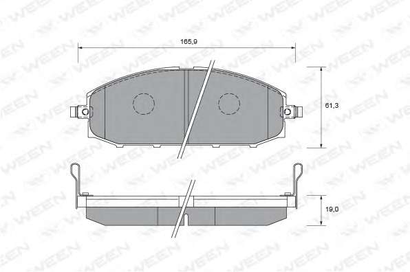 Комплект тормозных колодок, дисковый тормоз