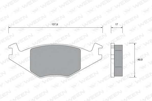 Комплект тормозных колодок, дисковый тормоз
