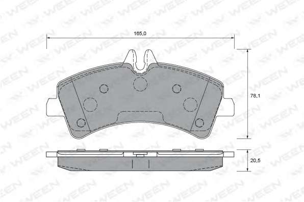 Комплект тормозных колодок, дисковый тормоз