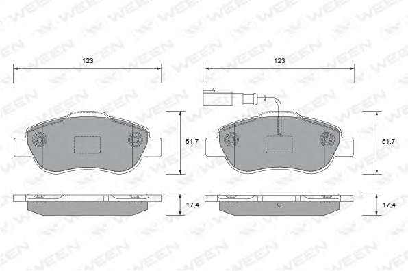 Комплект тормозных колодок, дисковый тормоз