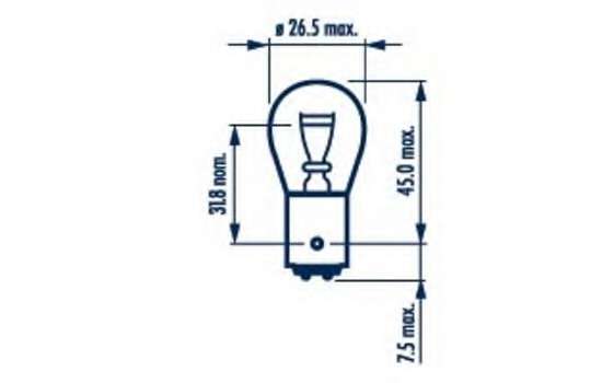 Лампа P21/4W 24V BAZ15d