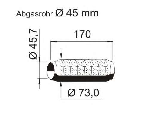 Гофрированная труба, выхлопная система; Гофрированная труба, выхлопная система