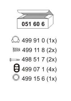 Монтажный комплект, глушитель