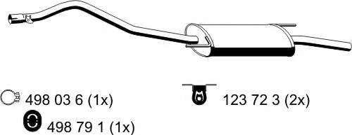 Глушитель выхлопных газов конечный