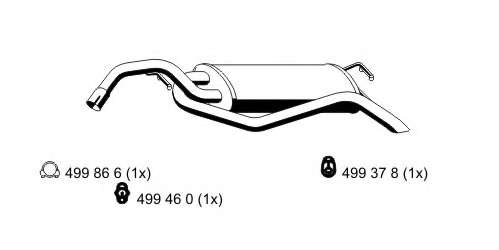 Глушитель выхлопных газов конечный